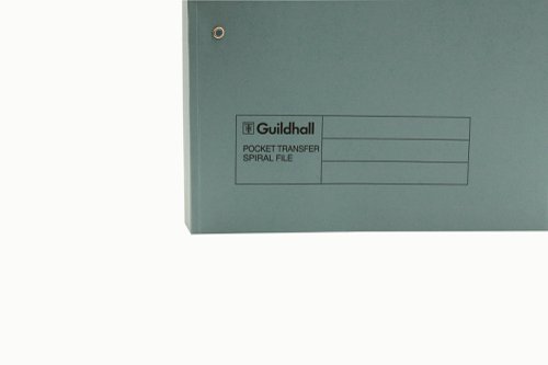 Exacompta Guildhall Transfer Spiral Pocket File 315gsm Foolscap Blue (Pack of 25) 349-BLU | Exacompta