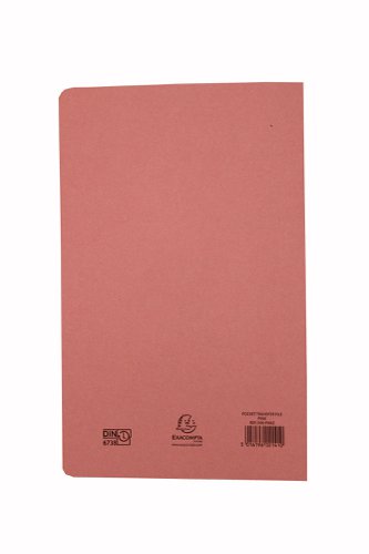 Exacompta Guildhall Transfer Spiral Pocket File 315gsm Foolscap Pink (Pack of 25) 349-PNK | Exacompta