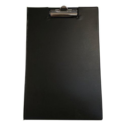 5 Star Office Clipboard Fold Over Executive PVC Finish with Pocket Foolscap Black