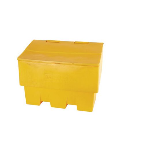 Rota-moulded Stackable Grit Bin Yellow 285L 380177 | HC Slingsby PLC