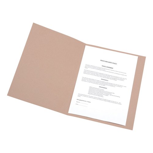 5 Star Office Square Cut Folder Recycled 250gsm A4 Buff (Pack of 100)