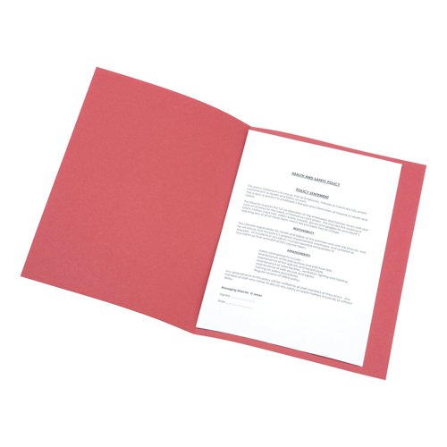 5 Star Office Square Cut Folder Recycled 250gsm A4 Red (Pack of 100)