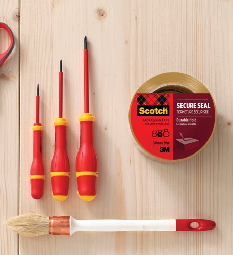 Scotch Secure Seal Packaging Tape Brown 50mmx50m Roll 7100300848