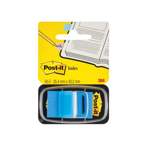 Post-it Index Tabs 25mm Blue (Pack of 600) 680-2 | 3M06261 | 3M