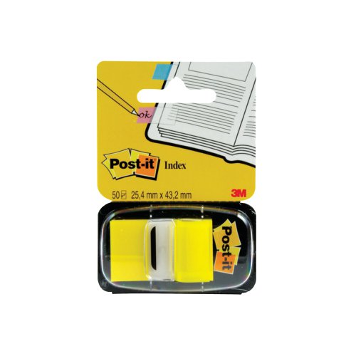 Post-it Index Tabs 25mm Yellow (Pack of 600) 680-5 | 3M06263 | 3M