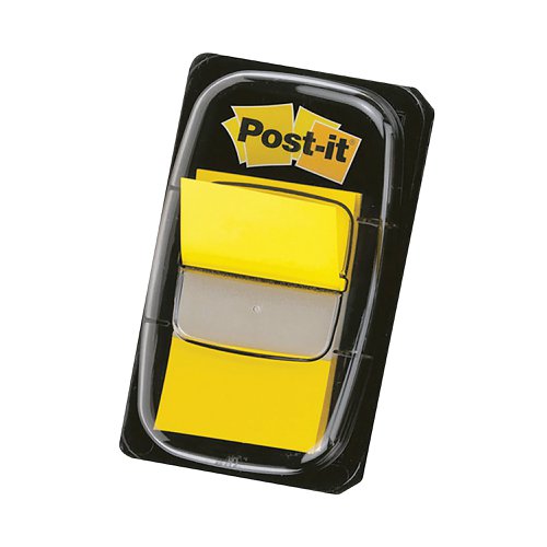 3M Post-it Index Tab 25mm Yellow with Dispenser 680-5