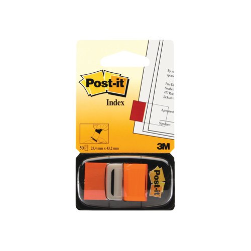 Post-it Index Tabs 25mm Orange (600 Pack) 680-4