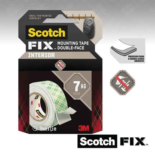 Scotch-Fix Double-Sided Interior Mounting Tape 19mmx3m 7100263305