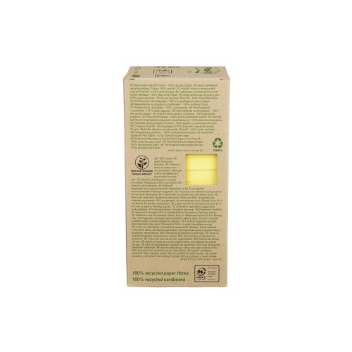 Post-it Notes Recycled Tower 76x76mm Cardboard Packaging Canary Yellow (Pack of 16) 654-1T | 3M