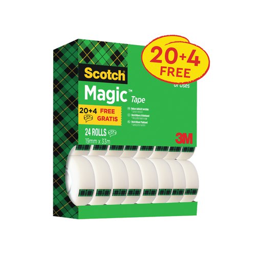 Scotch Magic Tape 810 Tower Pack 19mm x 33m (24 Pack) XA004815701