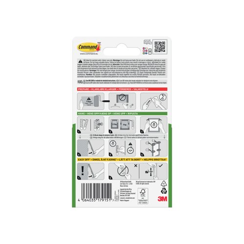 Command Picture Hanging Strips 4 Pairs Medium Black (Pack of 8) 7100337170