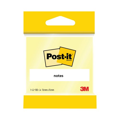 Post-it 76x76mm Yellow Notes (12 Pack) 6820YEL | 3M