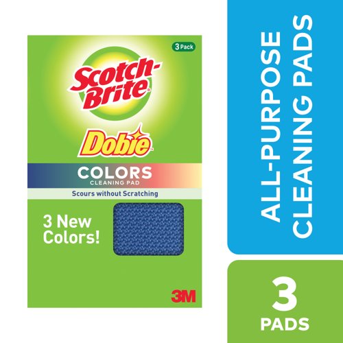 Scotch-Brite Dobie Colours All Purpose Pad 111x68x14mm (Pack of 3) 7100160583