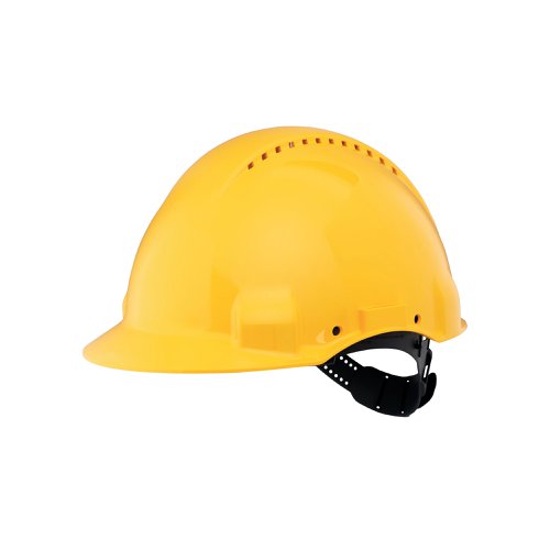 3M Ventilated Safety Helmet with Uvicator Sensor Disc Yellow G3000CUV