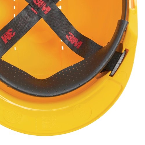 3M Ventilated Safety Helmet with Uvicator Sensor Disc Yellow G3000CUV