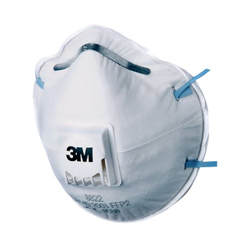 3M FFP2 Valved Respirator 8822 (Pack of 10) GT500075202