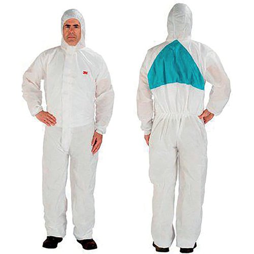 3M 4520 Protective Coverall White/Green 2XL 4520W2XL