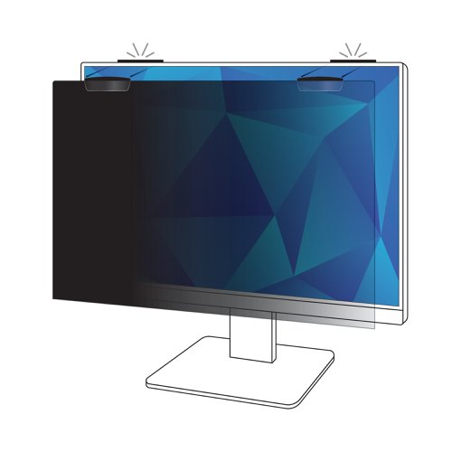 3M Privacy Filter for 23 Inch Full Screen Monitor with COMPLYMagnetic Attach 16:9 PF230W9EM