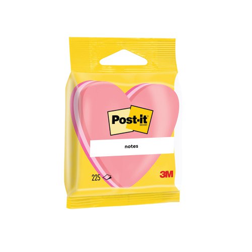 Post-it Notes 70 x 70mm Heart Pink (12 Pack) 2007H | 3M