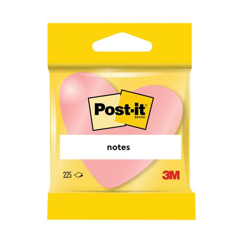 Post-it Notes 70 x 70mm Heart Pink (12 Pack) 2007H | 3M