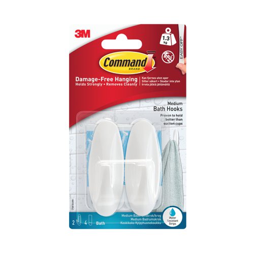 Command Bath Medium Designer Hooks (Pack of 36) 7100119054