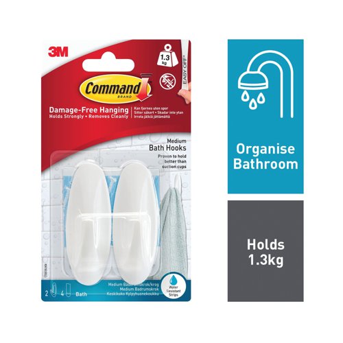 Command Bath Medium Designer Hooks (Pack of 36) 7100119054