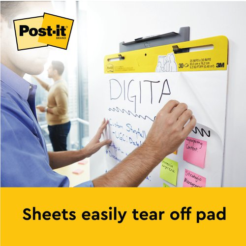 Post-it Table Top Easel Refill Pad Plain White 563R