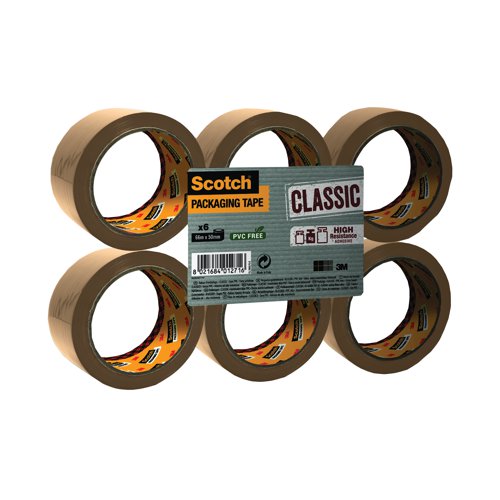 Scotch Buff Packaging Tape Polypropylene 50mmx66m Pack Of 6 C5066sf6