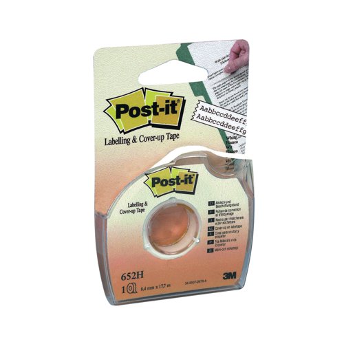 Post-it Cover Up and Labelling Tape 8.4mmx17.7m Low Tack 652H