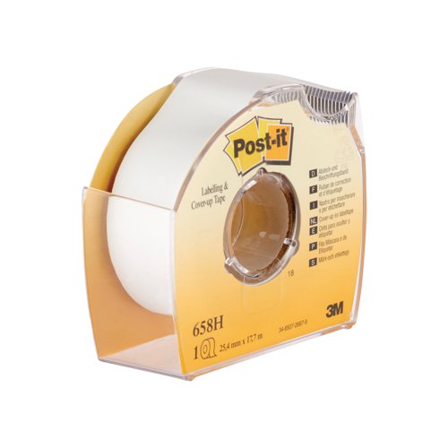 Post-it Cover Up and Labelling Tape 25.4mmx17.7m Low Tack 658H