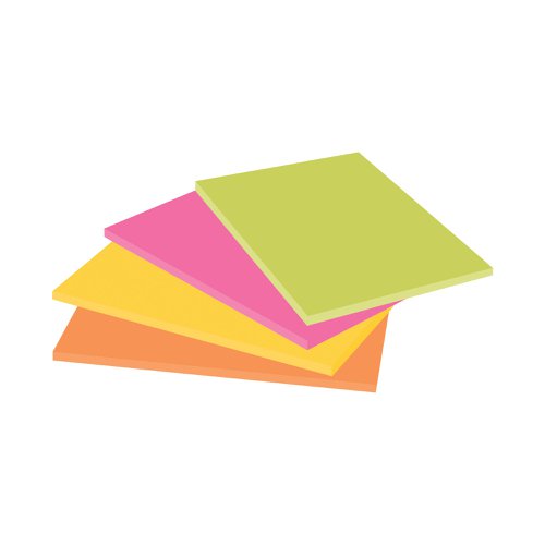 Post-it Super Sticky Meeting 149x98mm Neon Ast (Pack of 4) 6445-4SS | 3M84968 | 3M