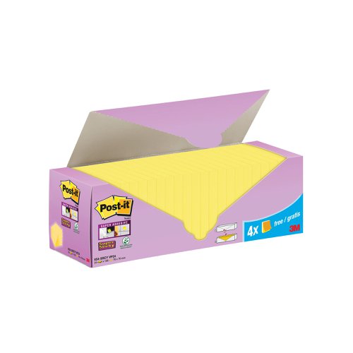 Post-it Super Sticky Notes Canary Yellow 76x76 mm (24 Pack)