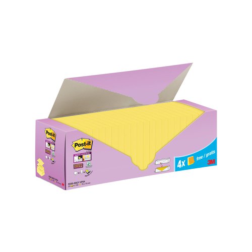 Post-it Super Sticky ZNotes Canary Yellow Cabinet 76x76mm (24 Pack)