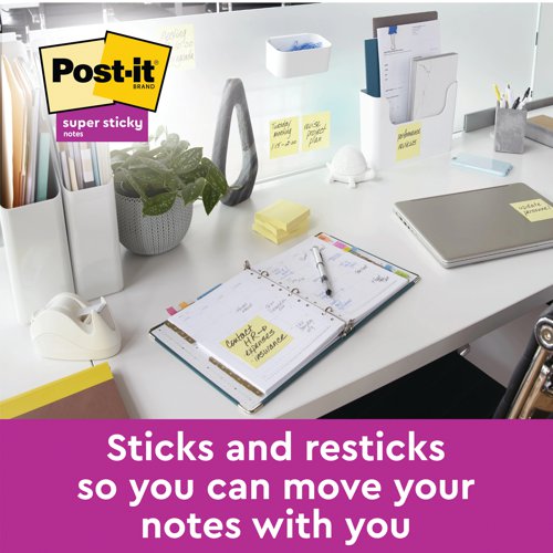 Post-it Super Sticky Notes Canary Yellow 127x76 mm (24 Pack)