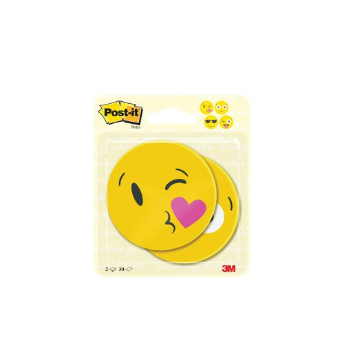 Post-it Notes Emoji Shape 30 Sheets 70 x 70mm (Pack of 2) BC-2030-EMO-EU