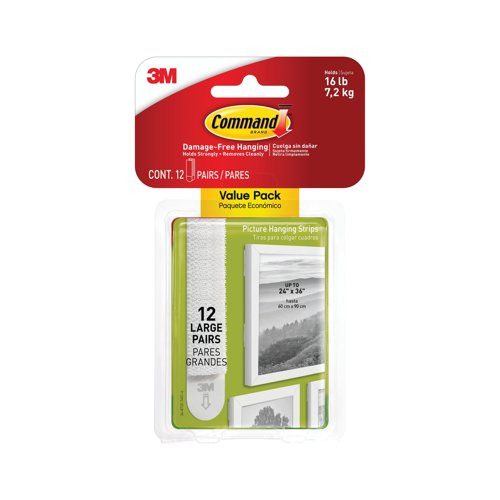 Command Large Picture Hanging Strips (Pack of 24) 7100109340