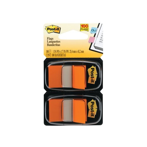 Post-it Index Tabs Dispenser with Orange Tabs (2 Pack) 680-O2EU | 3M92056 | 3M