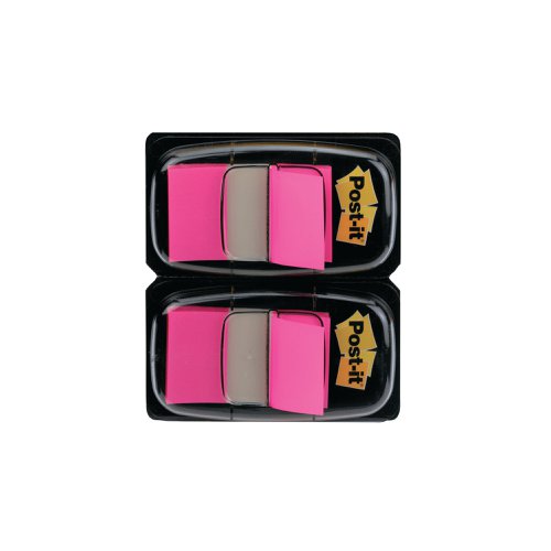 Post It Index Tabs Dispenser With Pink Tabs 2 Pack 680 Bp2eu