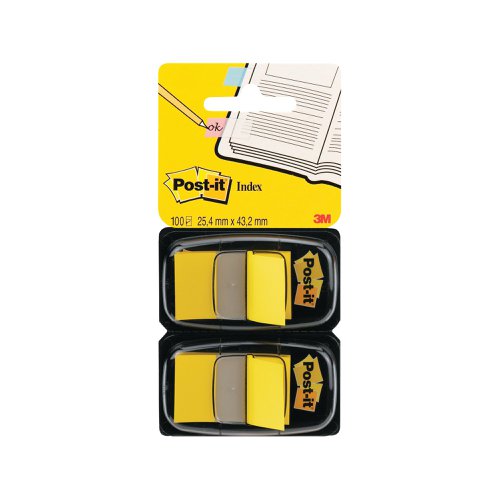 Post-it Index Tabs Dispenser with Yellow Tabs (2 Pack) 680-Y2EU