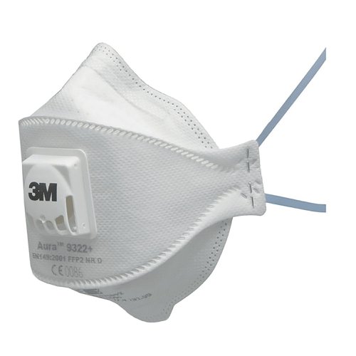 3M Aura 9322+ Flat-Fold Particulate Respirator (Pack of 10) 3M9322PLUS