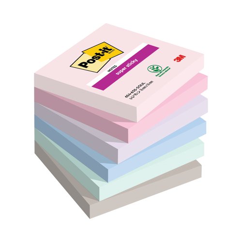 Post-it Super Sticky Notes Soulful 76x76mm 90 (Pack of 6) 7100259204