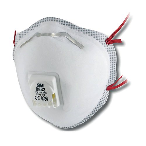 3M 8833 Mask FFP3V (Pack of 5) 3M8833SP