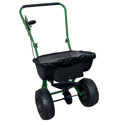 Broadcast Salt Spreader with Rain Cover Black/Green 22L 413170