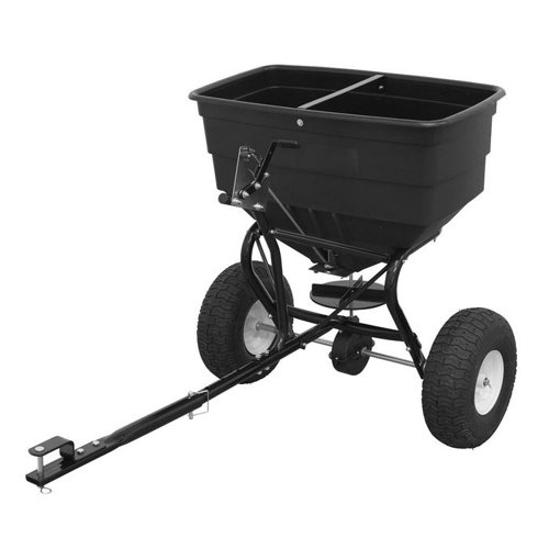 Towable Broadcast Salt Spreader Black 80kg 425725 De-Icing Equipment SBY02667