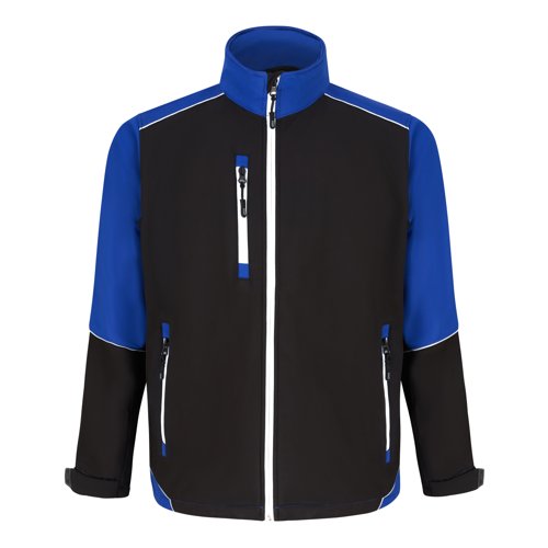 ORN Fireback Softshell Jacket Unisex Black/Royal Blue 2XL 4283.BKRY.2XL