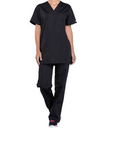 Cherokee Professional V-Neck Scrub Top: Comfortable Medical Workwear for Healthcare Professionals Bl