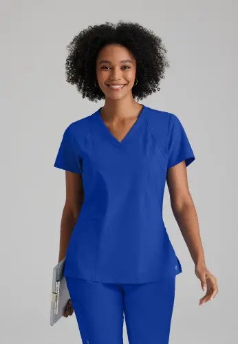 Barco One Racer Scrub Top: Eco-Friendly Professional Comfort for Healthcare Heroes Cobalt 2XL