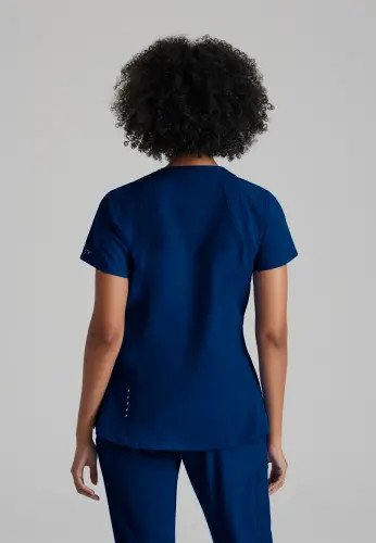 Barco One Racer Scrub Top: Eco-Friendly Professional Comfort for Healthcare Heroes Indigo L