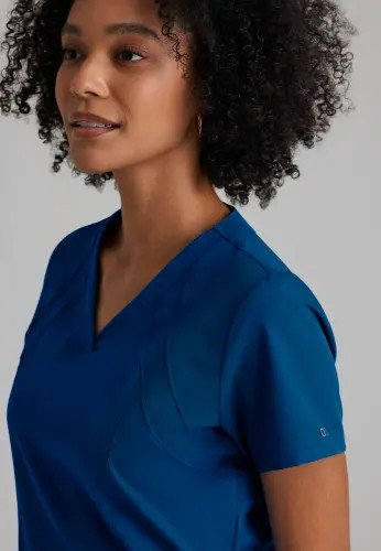 Barco One Racer Scrub Top: Eco-Friendly Professional Comfort for Healthcare Heroes Indigo L