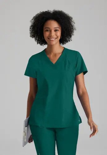 Barco One Racer Scrub Top: Eco-Friendly Professional Comfort for Healthcare Heroes Hunter Green 4XL
